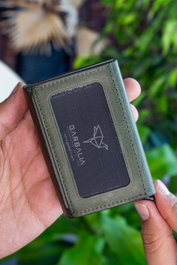 Zoozie Bags Tarjetero Smokey - Green en Piel Auténtica Verde